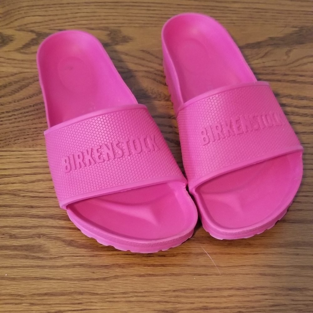Birkenstock Fuchsia Slide Sandals - Picture 2 of 2